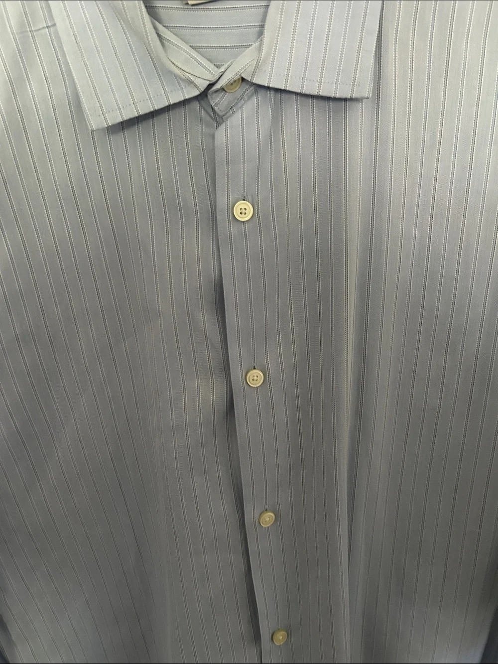 Banana Republic Light Blue Pinstripe Dress Shirt - Men's